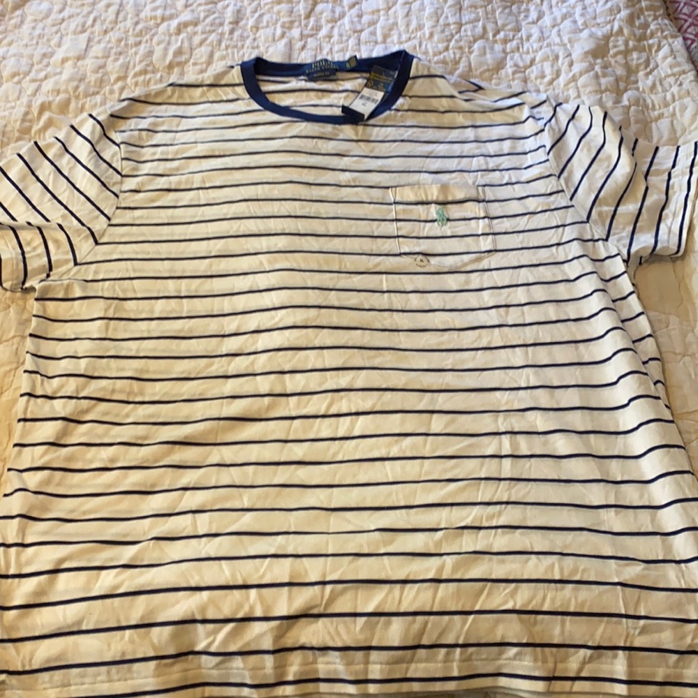 Polo by Ralph Lauren Tshirt White & Blue Striped